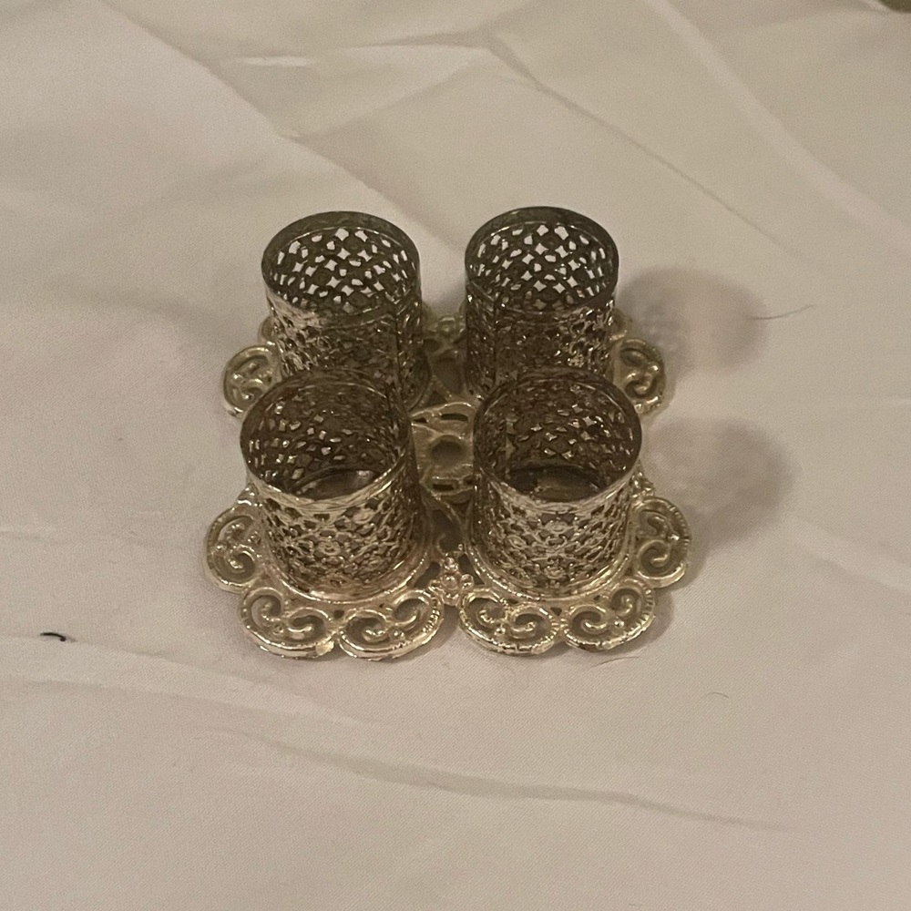 Vintage silver lipstick holder.